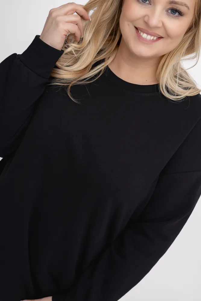 Damskie Włoski Czarna Bluza LINDI