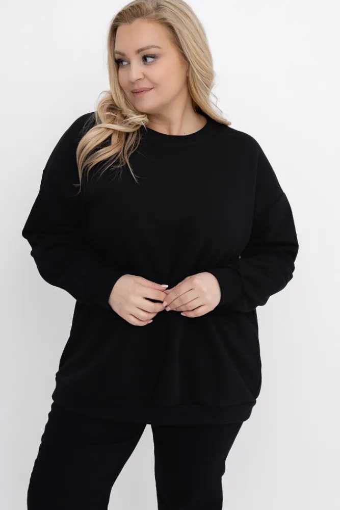 Damskie Włoski Czarna Bluza LINDI