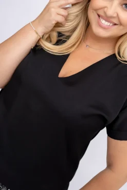 Damskie Polski Czarna Bluzka ARTEZIO