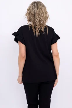Damskie Polski Czarna Bluzka BELLO
