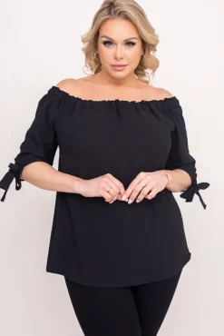 Damskie Polski Czarna Bluzka damska LURESS