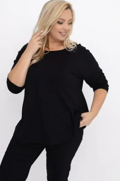 Damskie Włoski Czarna Bluzka DEFENTO