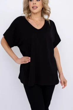 Damskie Włoski Czarna Bluzka DESTIMI