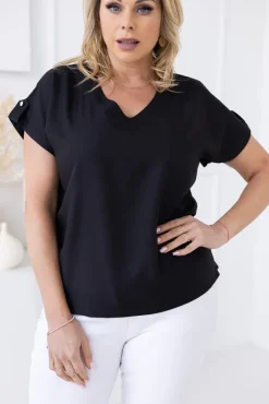 Damskie Polski Czarna Bluzka ERLINA