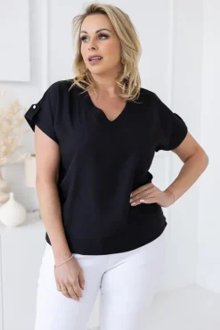 Damskie Polski Czarna Bluzka ERLINA