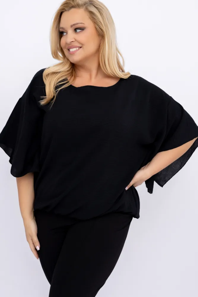 Damskie Polski Czarna Bluzka ETERNAL