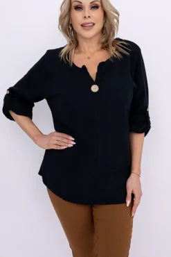 Damskie Włoski Czarna Bluzka EVENTI