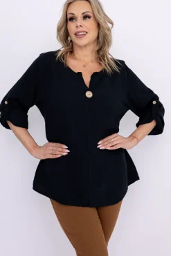 Damskie Włoski Czarna Bluzka EVENTI