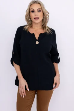 Damskie Włoski Czarna Bluzka EVENTI