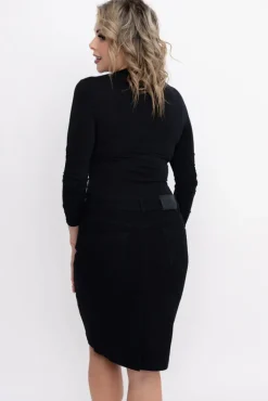 Damskie Włoski Czarna Bluzka HEXALIO