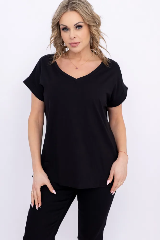 Damskie Polski Czarna Bluzka MAKIA