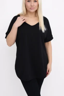 Damskie Włoski Czarna Bluzka MERZI