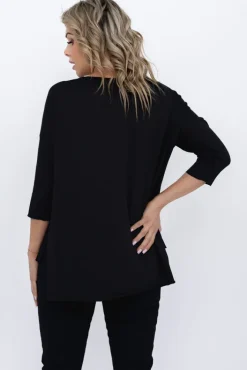 Damskie Włoski Czarna Bluzka REVUMI Wzór 3
