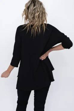 Damskie Włoski Czarna Bluzka SALEN
