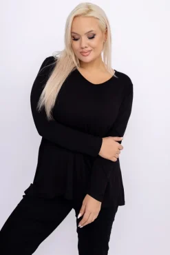 Damskie Polski Czarna Bluzka SAMARIS