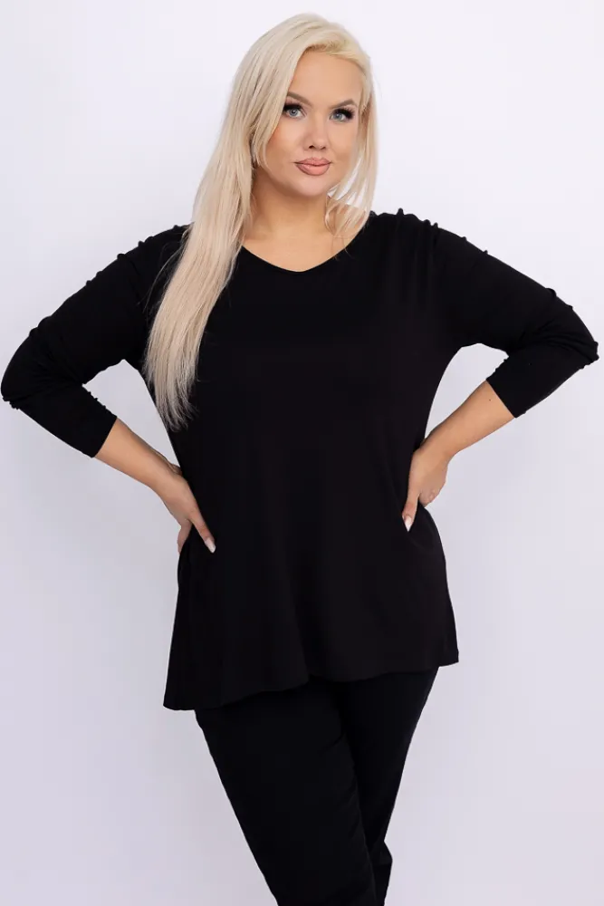 Damskie Polski Czarna Bluzka SAMARIS