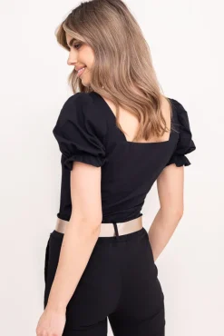 Damskie Polski Czarna Bluzka SENSIVIA