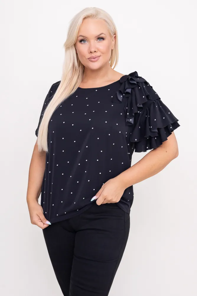 Damskie Polski Czarna Bluzka TORRERI