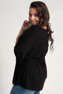 Damskie Polski Czarna Bluzka VERTI