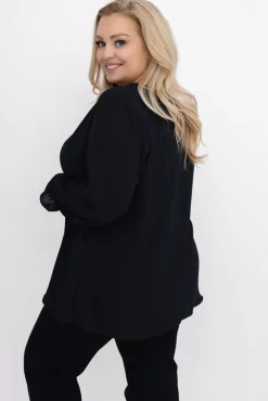 Damskie Włoski Czarna Bluzka ZARMI