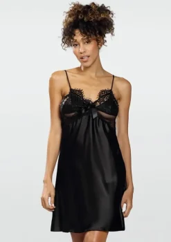 Polski Czarna Halka satynowa BEATRICE