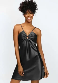 Polski Czarna Halka satynowa KAMARIA