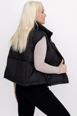Damskie Czarna Kamizelka ocieplana BISHIO