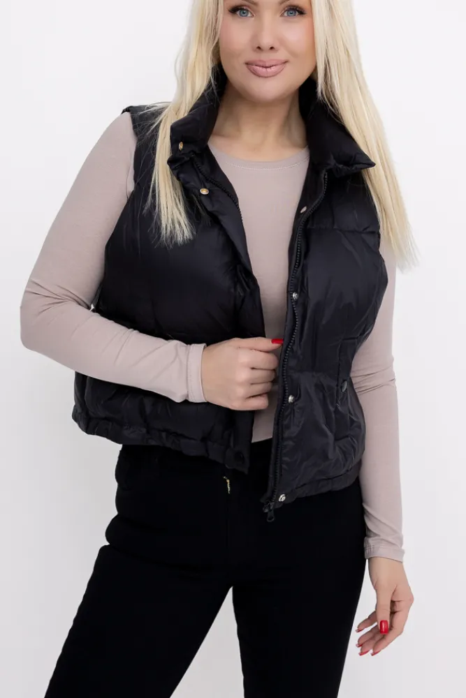 Damskie Czarna Kamizelka ocieplana ALERVI