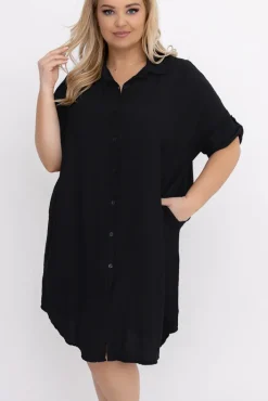 Damskie Włoski Czarna Koszula BARIEN