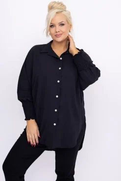 Damskie Włoski Czarna Koszula BELUNTI