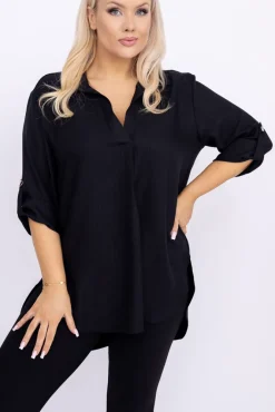 Damskie Polski Czarna Koszula METUZINO