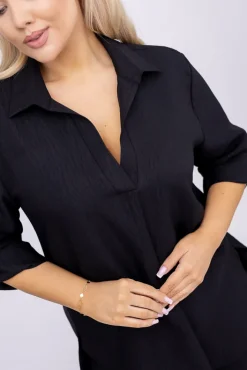 Damskie Polski Czarna Koszula METUZINO