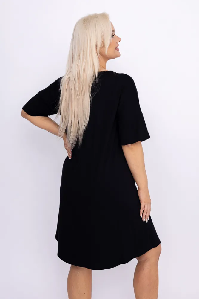 Polski Czarna Koszula Nocna MERTENI