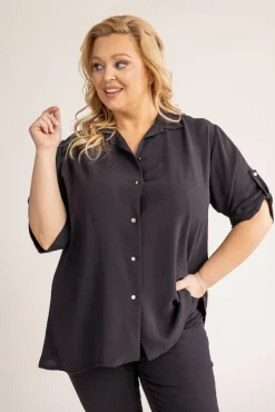 Damskie Polski Czarna Koszula TIARO