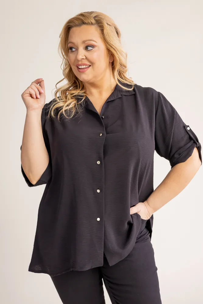 Damskie Polski Czarna Koszula TIARO