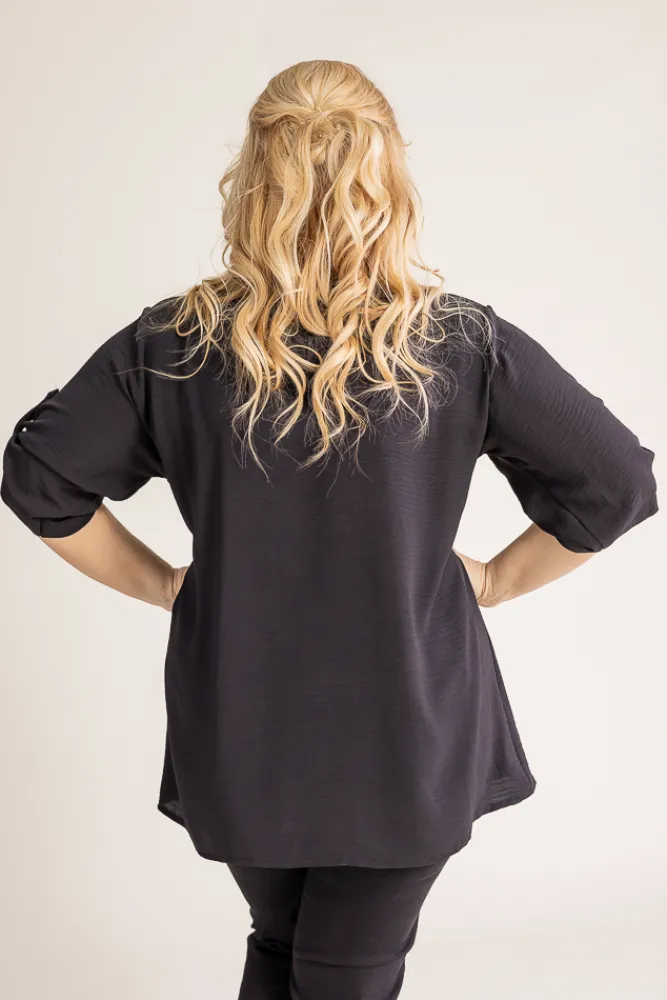 Damskie Polski Czarna Koszula TIARO