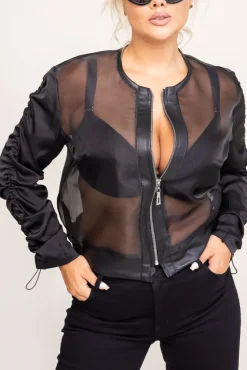 Damskie Polski Czarna Kurtka BARDI Wzór 2