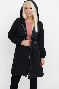 Damskie Włoski Czarna Kurtka parka KORMI