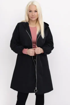 Damskie Włoski Czarna Kurtka parka KORMI