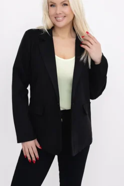 Włoski Czarna Marynarka zamszowa SALINEA