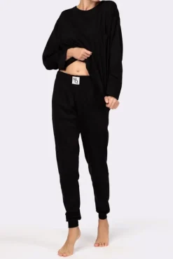 Polski Czarna Piżama z długimi spodniami HEMENY