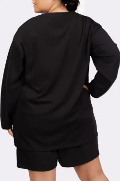 Polski Czarna Piżama z szortami LEKREZI