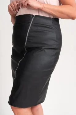 Polski Czarna Spódnica skórzana CETIO Wzór 1