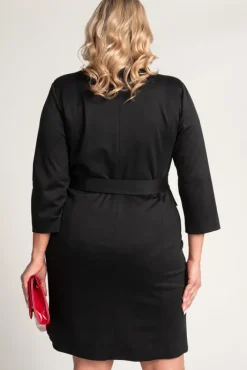 Polski Czarna Sukienka żakietowa GANTIA