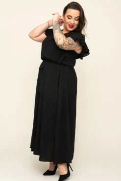 Polski Czarna Sukienka BLANCY