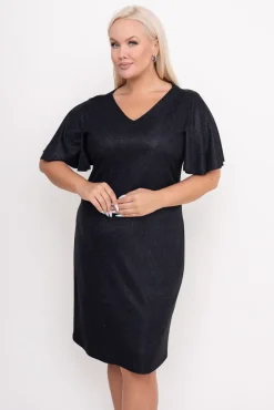 Polski Czarna Sukienka błyszcząca GRIVI