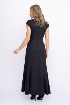 Polski Czarna Sukienka błyszcząca ARIEL