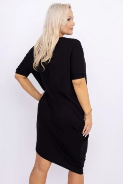 Polski Czarna Sukienka CASUAL FASHION