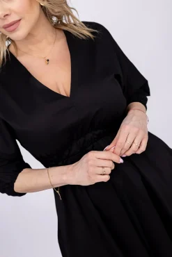 Włoski Czarna Sukienka EGERA