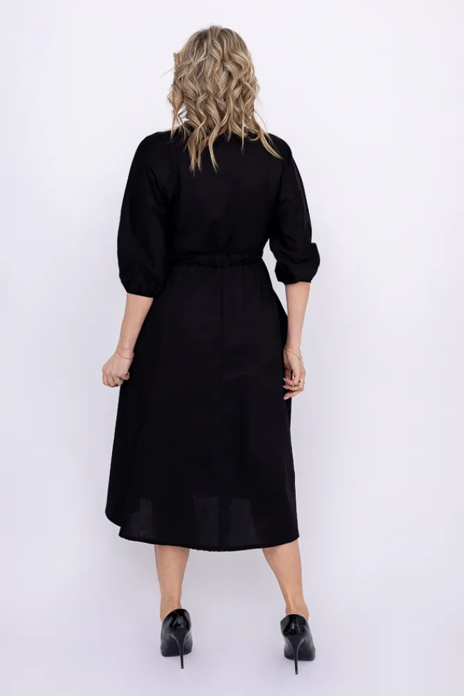 Włoski Czarna Sukienka EGERA